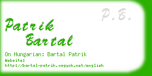 patrik bartal business card